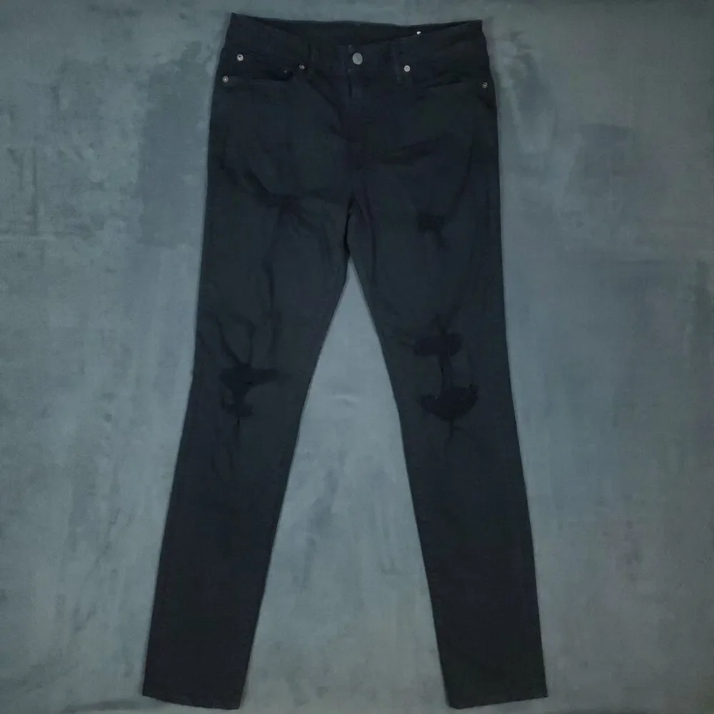 American Eagle Jeans Mens 32x34 Black Airflex+ Distressed Stretch Skinny Pants